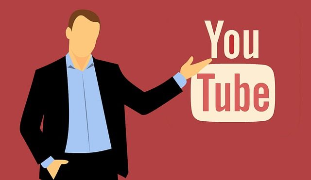 男性とYouTube画像